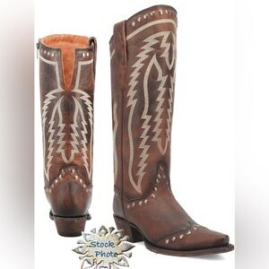 NWT 💠 Dan Post “Sadie” Snip Toe Western Boot 4201 
Inside Zipper & V-Back Sz 7.5